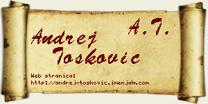 Andrej Tošković vizit kartica